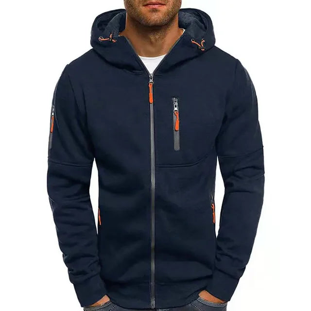 David™ | Versatile men's fleece jacket - Navy blue / S
