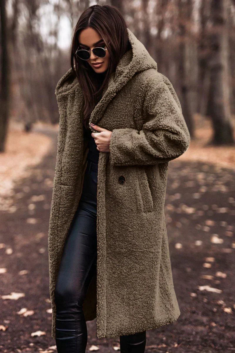 Claudine | Warm and cosy wool coat - Brown / S