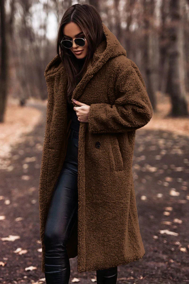Claudine | Warm and cosy wool coat - Black / S