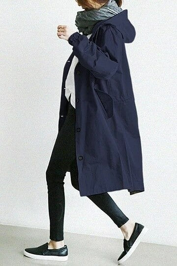 Elisa™ | Stylish and water-repellent trench coat - Blue / S