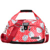 Zamira | Fashionable, stylish handbag with anti-theft protection - red flowers