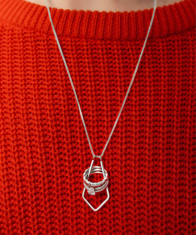 RingSafe Necklace | 50% OFF TODAY! - sieraden - V-shape / silver