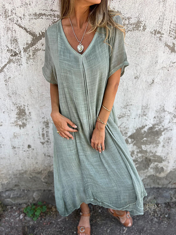 Nova | Comfortable V-Neck Dress with Loose Fit