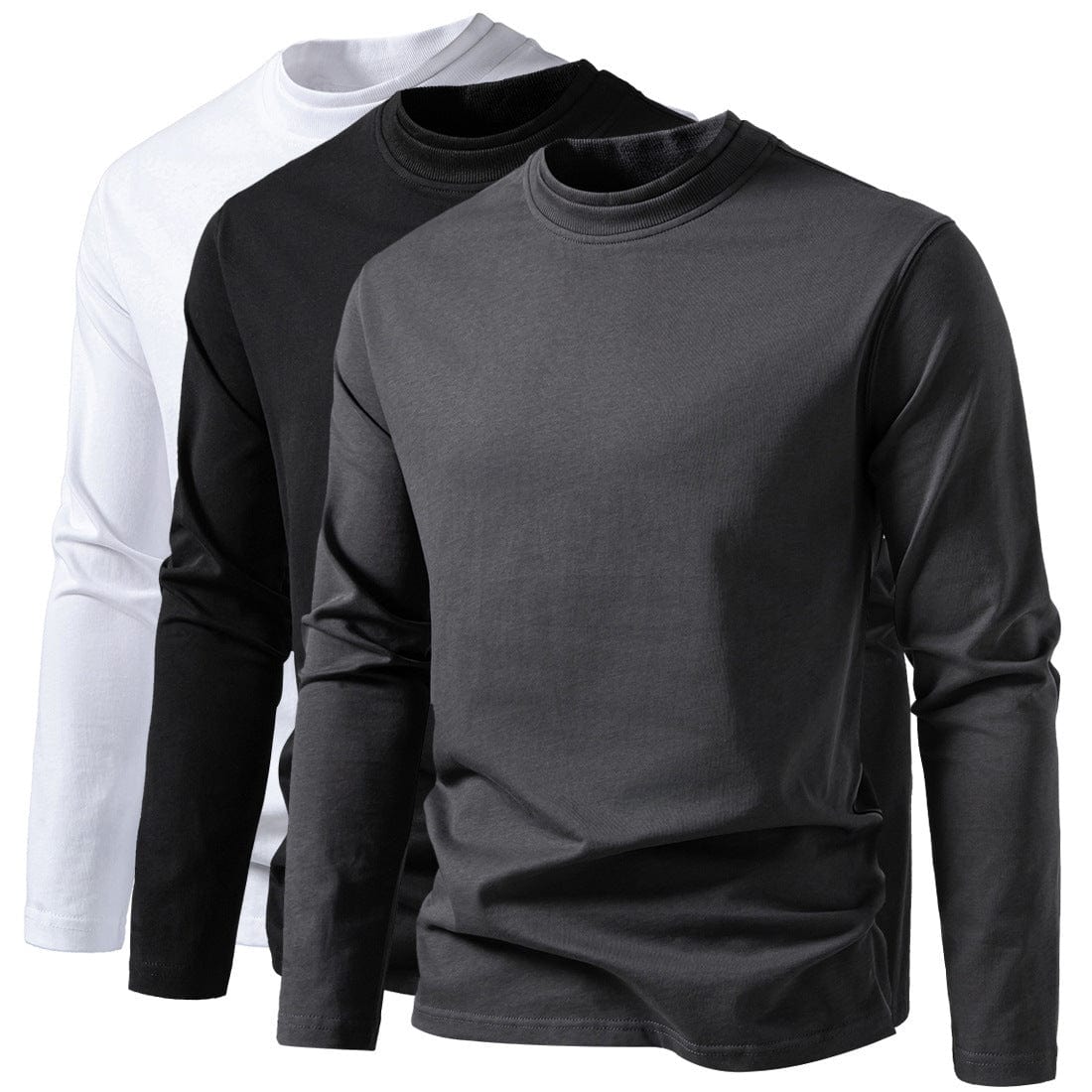 Leif™ - Classic double collar jumper - Slate grey / S