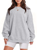 Mizari™ | Jumper with long sleeves and round neckline - Light grey / S