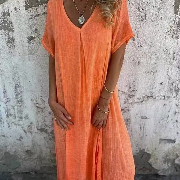 Nova | Comfortable V-Neck Dress with Loose Fit
