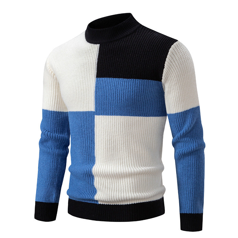 Gilbert | Knitted jumper - Light blue / white / S