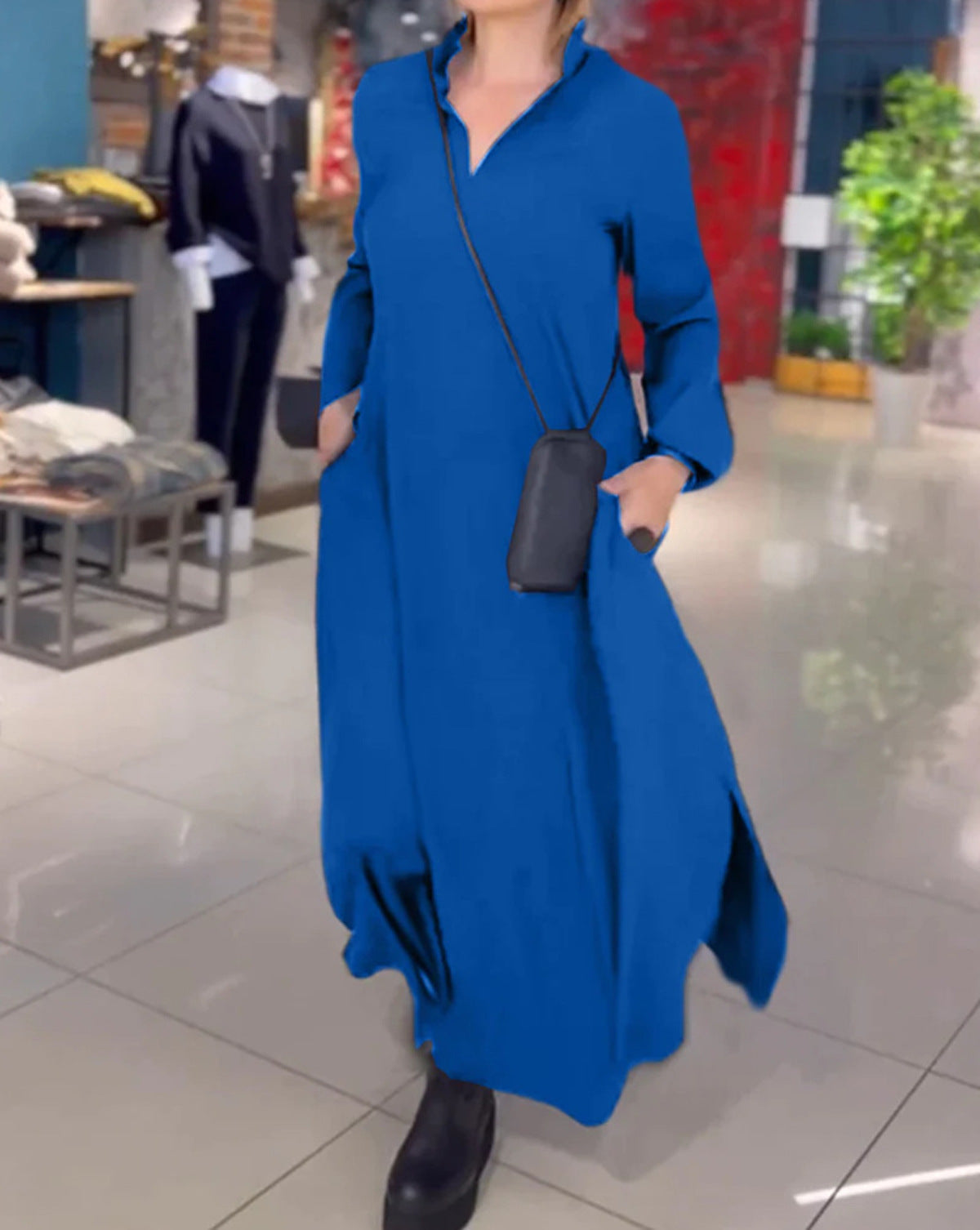 Elena™ | Elegant maxi dress - Blue / S