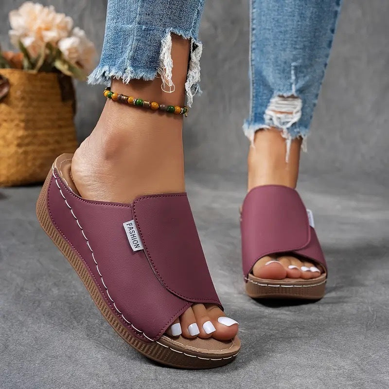 Leonna | Solid and Comfortable Sandals with Breathable Function
