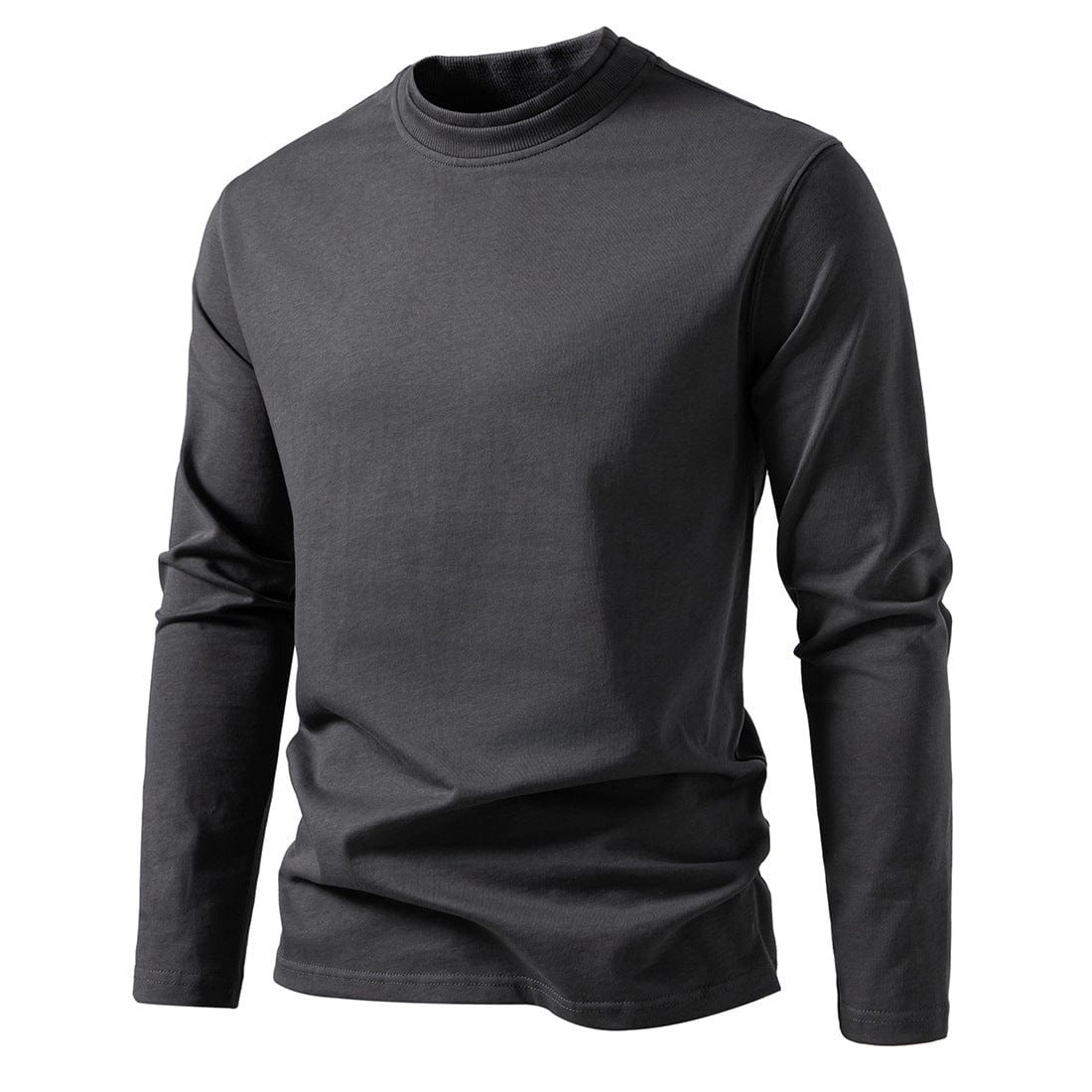 Leif™ - Classic double collar jumper - Slate grey / S