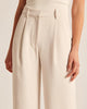 Nora | Wide ladies' trousers - Beige / S
