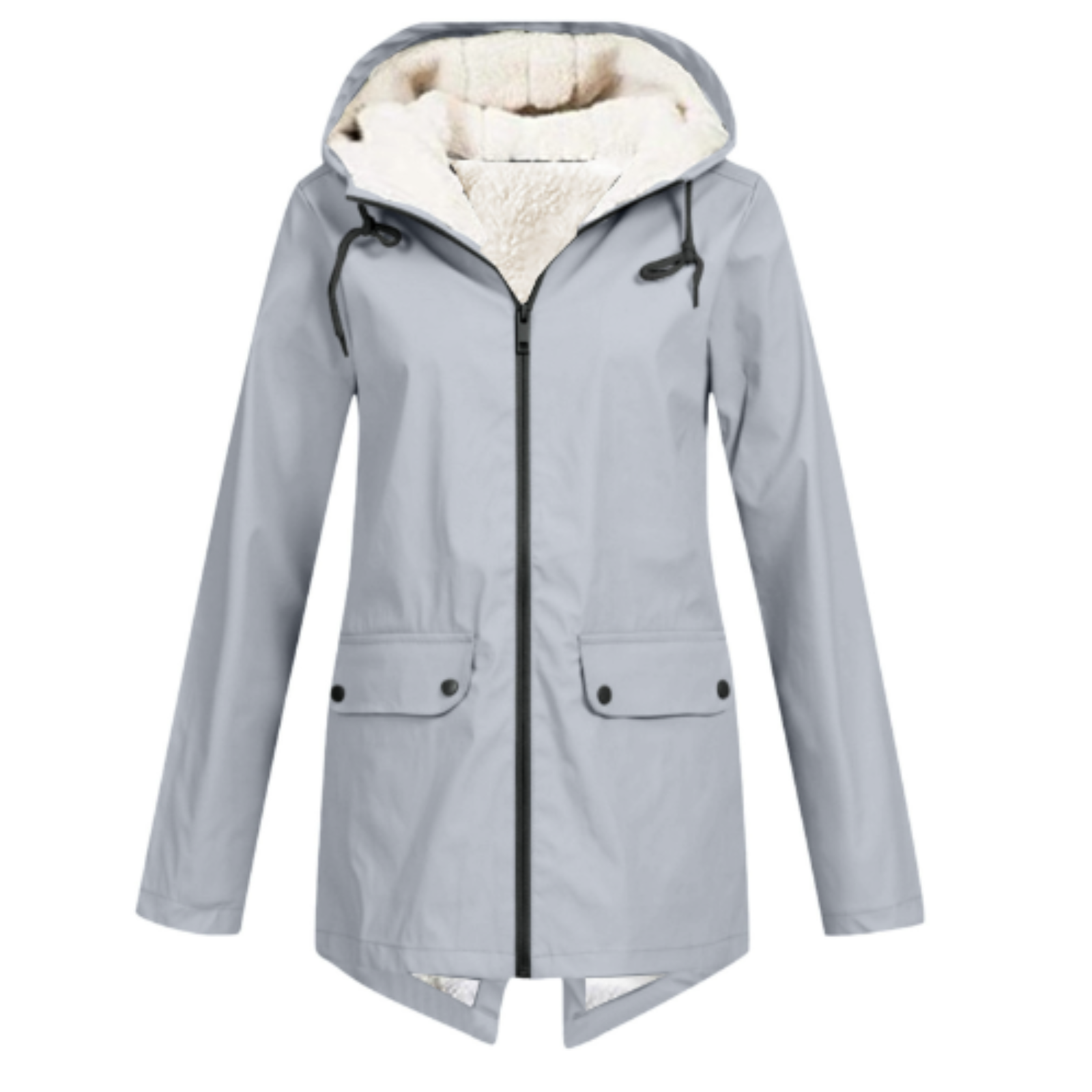 Lalaine™ | Waterproof and windproof rain jacket - Grey / S