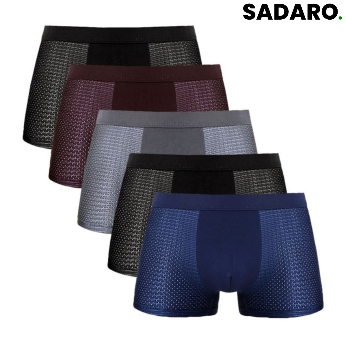 BAMBOO FIBRE BOXER SHORTS | FOR ALL DAY COMFORT | X + X FREE TODAY! - Usa - 2 + 2 FREE / Black &amp; Blue / S