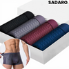 BAMBOO FIBRE BOXER SHORTS | FOR ALL DAY COMFORT | X + X FREE TODAY! - Usa - 2 + 2 FREE / Black & Blue / S