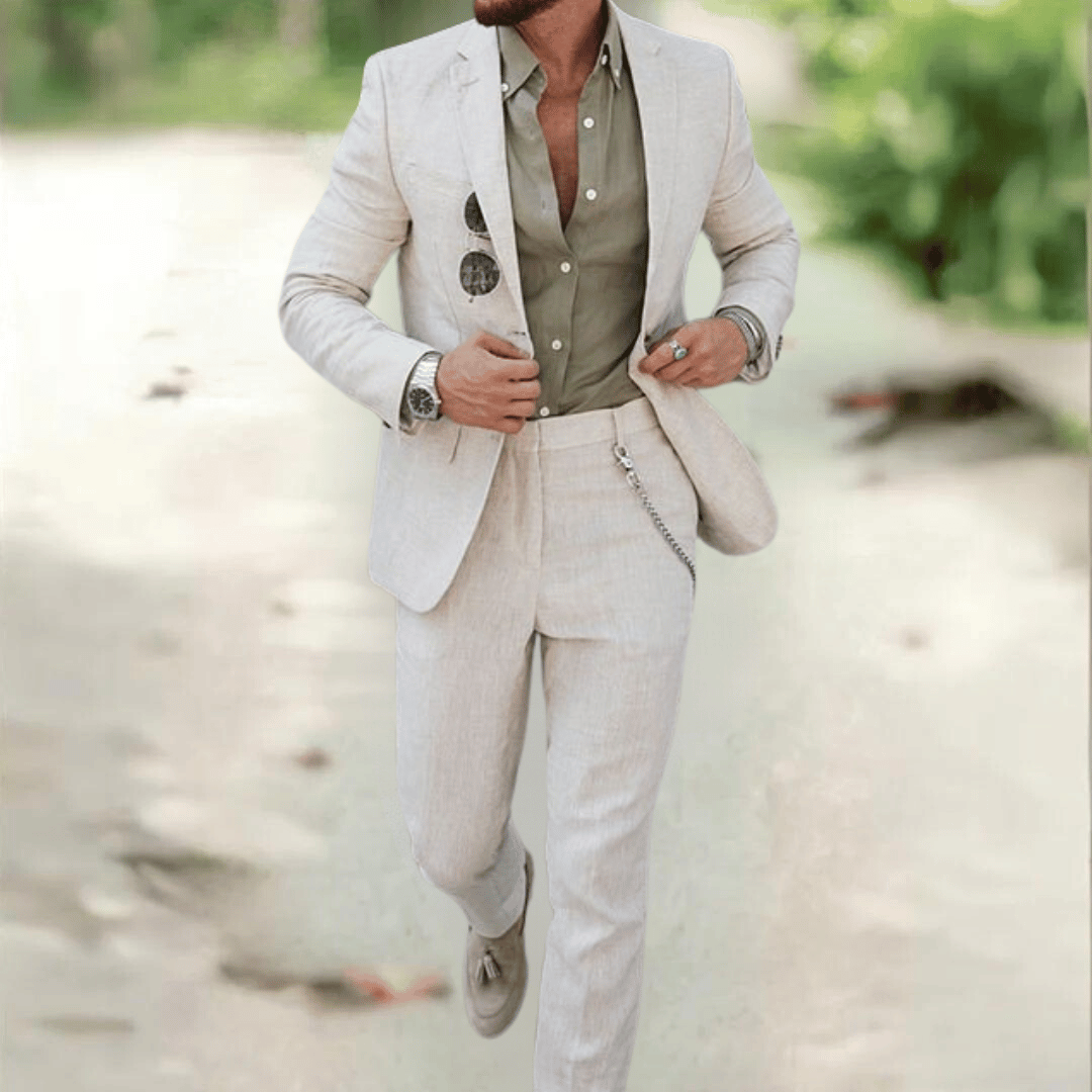 Aristocrato™ - Elegant and luxurious suit - Beige / XS