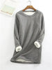 Tina - Comfortable fleece jumper - Sweater - Grey / S