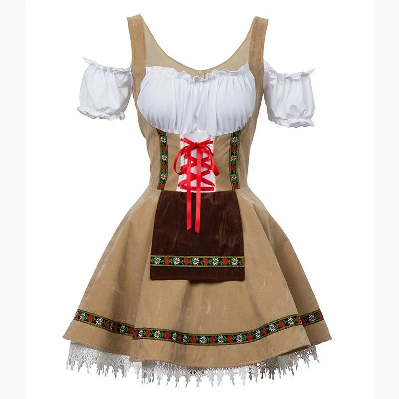 Anneliese | Oktoberfest beer girl dress aesthetic look - Brown / S