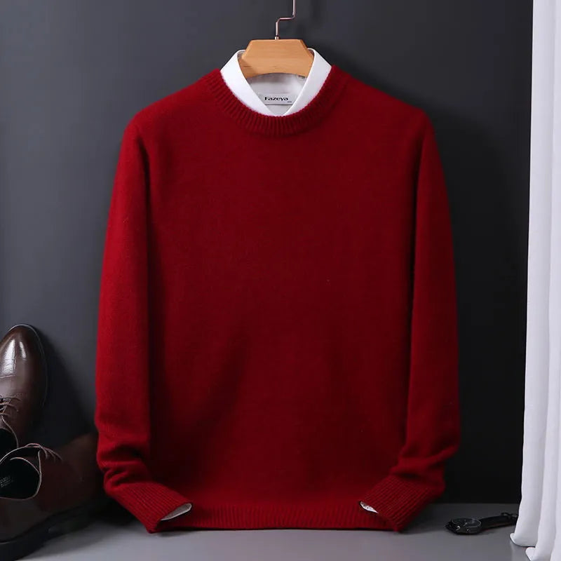 Lukas™ - Comfortable knitted jumper - Red / M