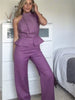 Amber™ | Women's Jumpsuit with Solid Halter Waist