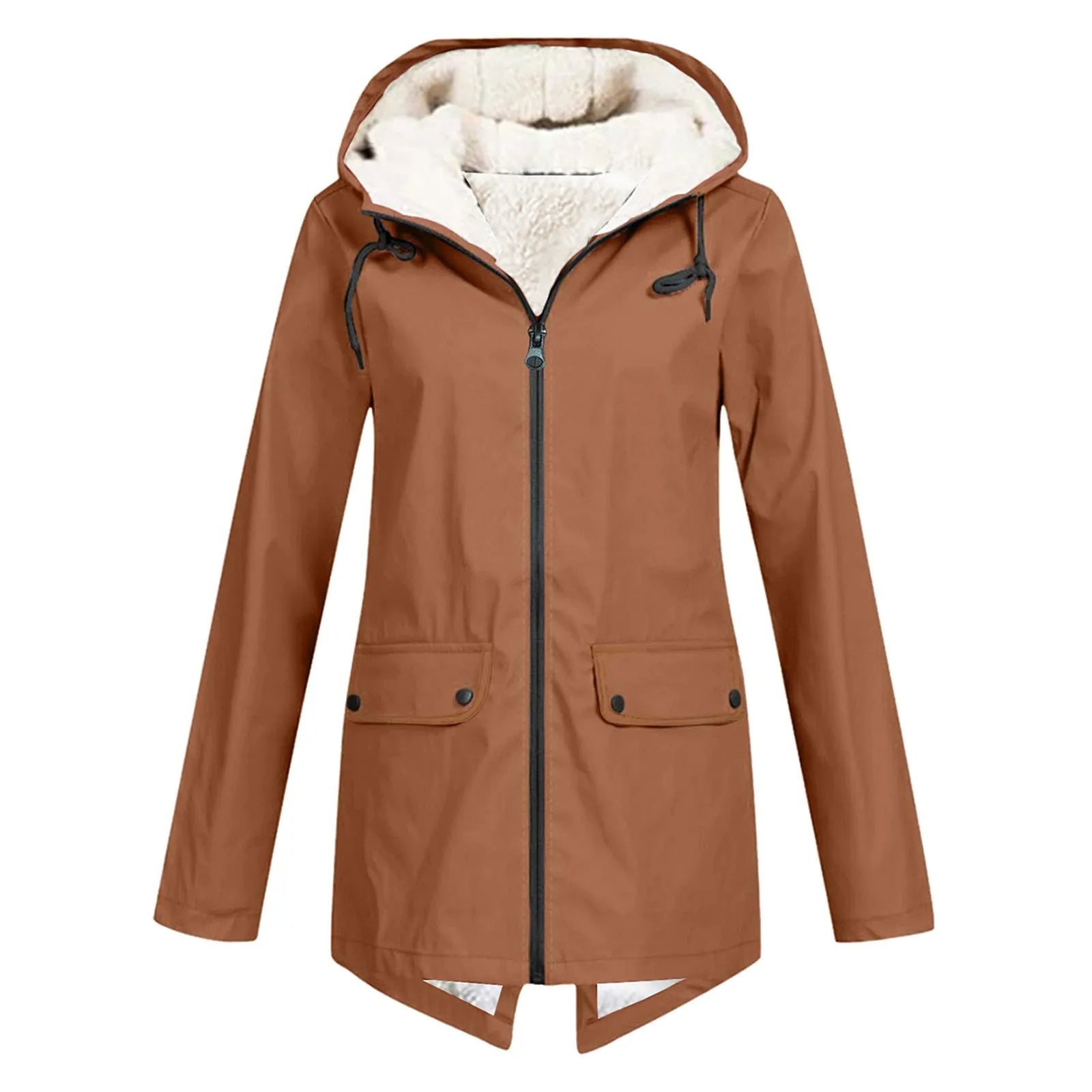 Lalaine™ | Waterproof and windproof rain jacket - Khaki / S