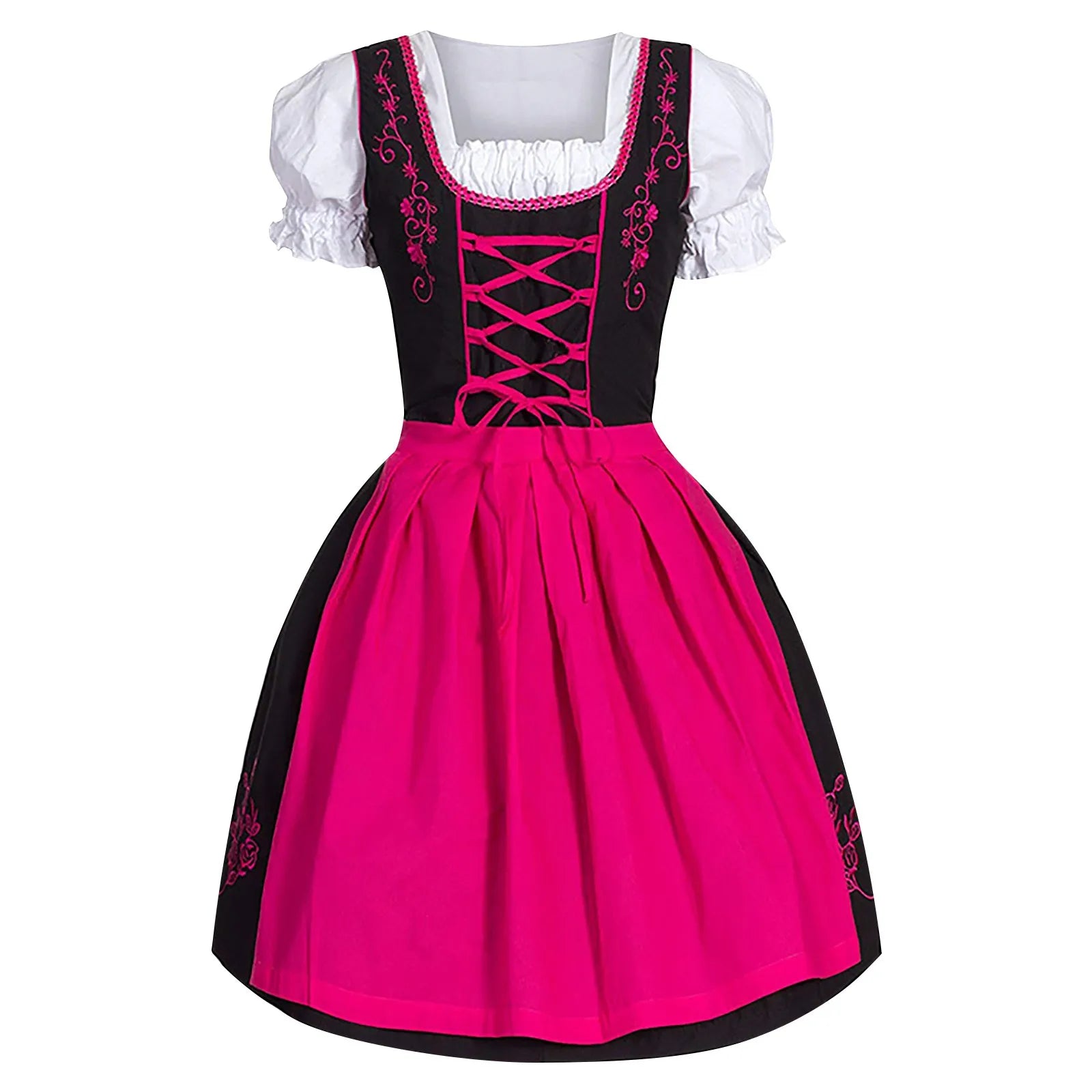 Pink | Oktoberfest beer girl dress - Pink / M