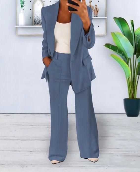 Luna™ | Chic blazer set - Set - Blue / S
