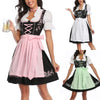 Liesel| Oktoberfest dress with bow tie apron - Green / S