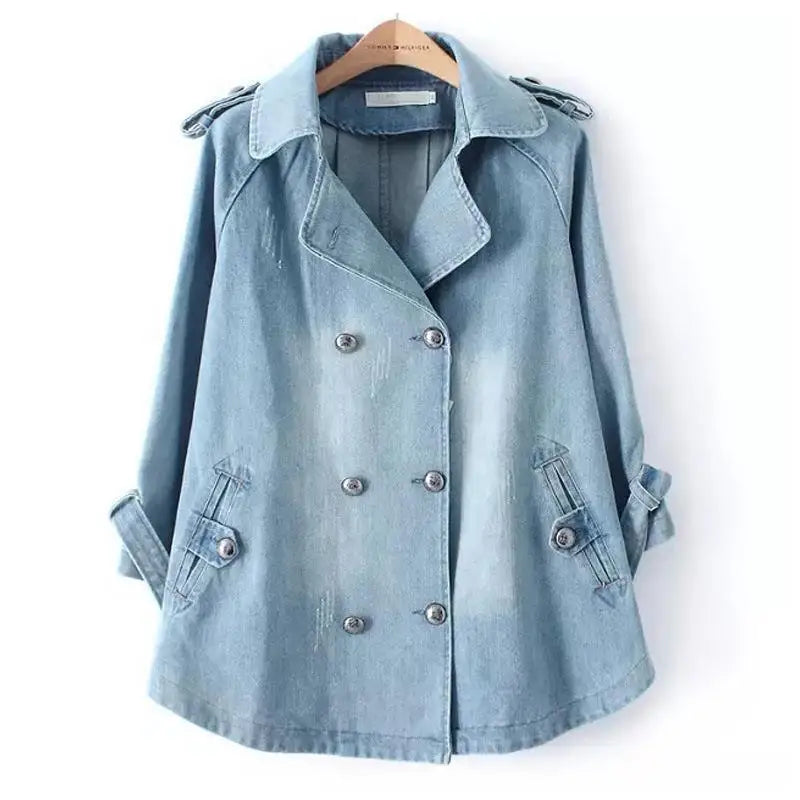 Gianna | Casual Everyday Denim Cape Coat