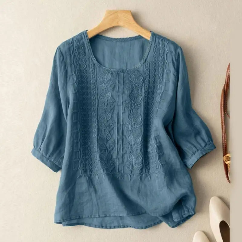 Constance | Stylish Blouse with Delicate Embroidery Details