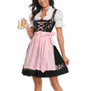 Liesel| Oktoberfest dress with bow tie apron - Pink / S