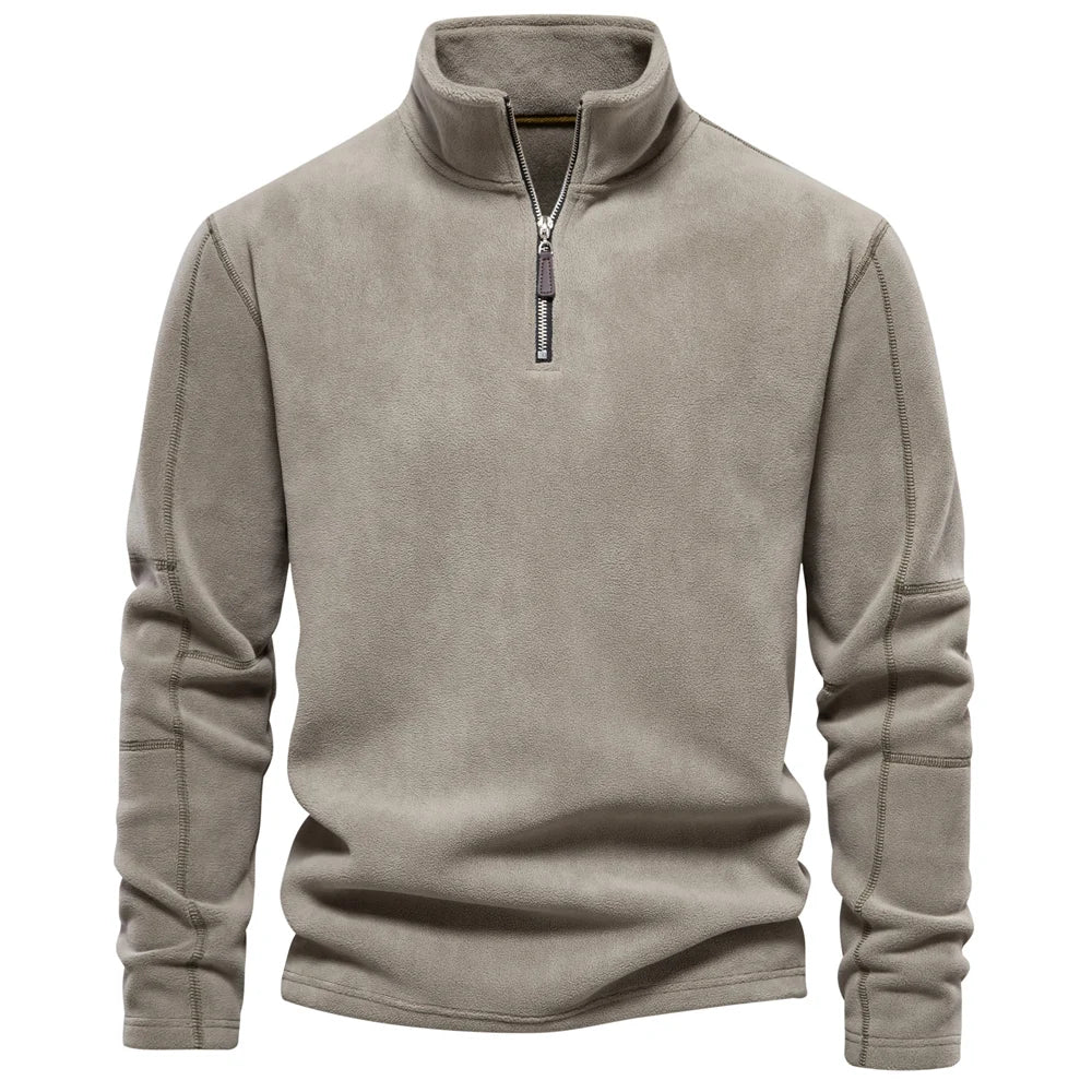 Herman | Cosy fleece jumper for men - Khaki / S