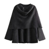 Leona™ - Cosy coat with integrated scarf - Sweaters - S