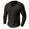 Scott - Button placket long sleeve - Charcoal grey / S