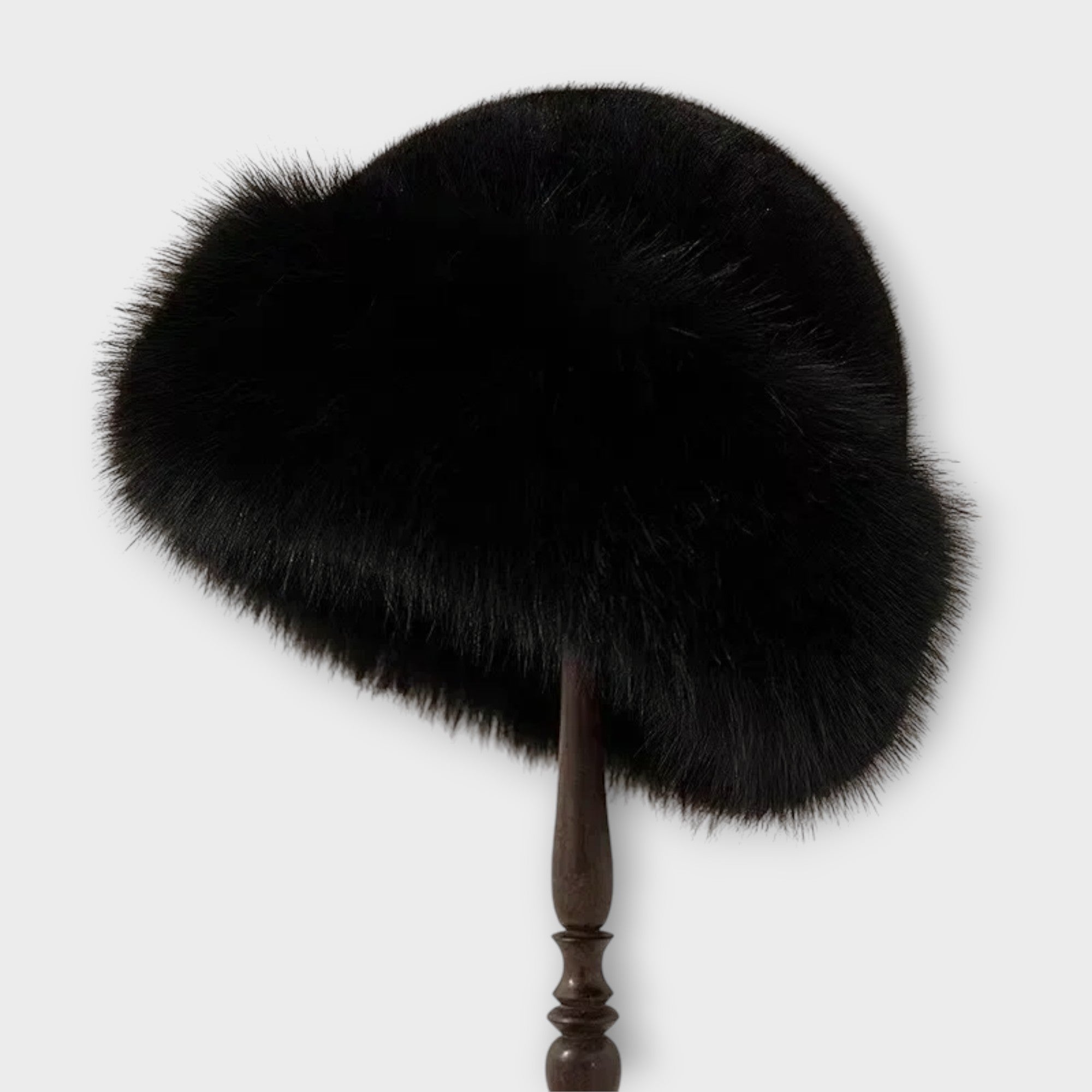 Zandra - Mongolian fur hat - Black