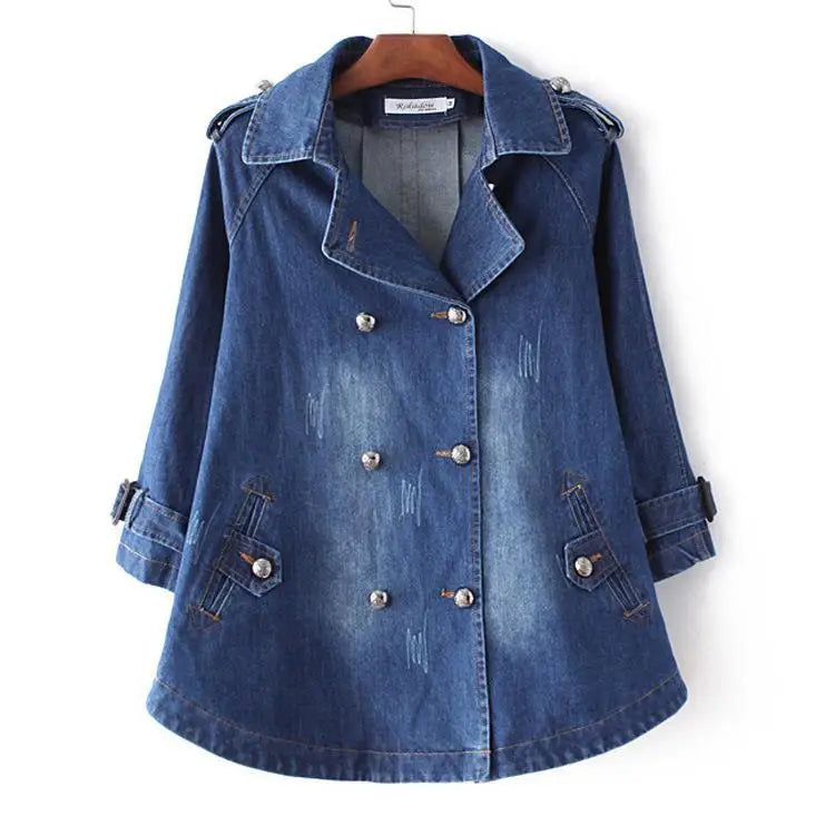 Gianna | Casual Everyday Denim Cape Coat