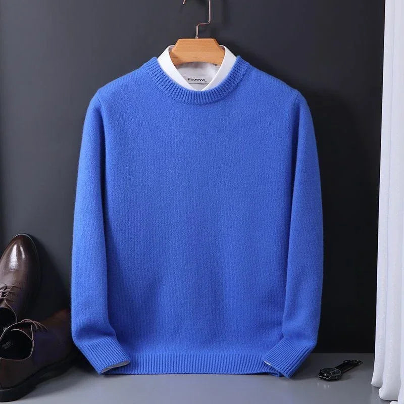 Lukas™ - Comfortable knitted jumper - Fluorescent blue / M