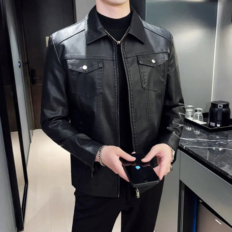 Giovanni | Deluxe Leather Jacket - Black / M