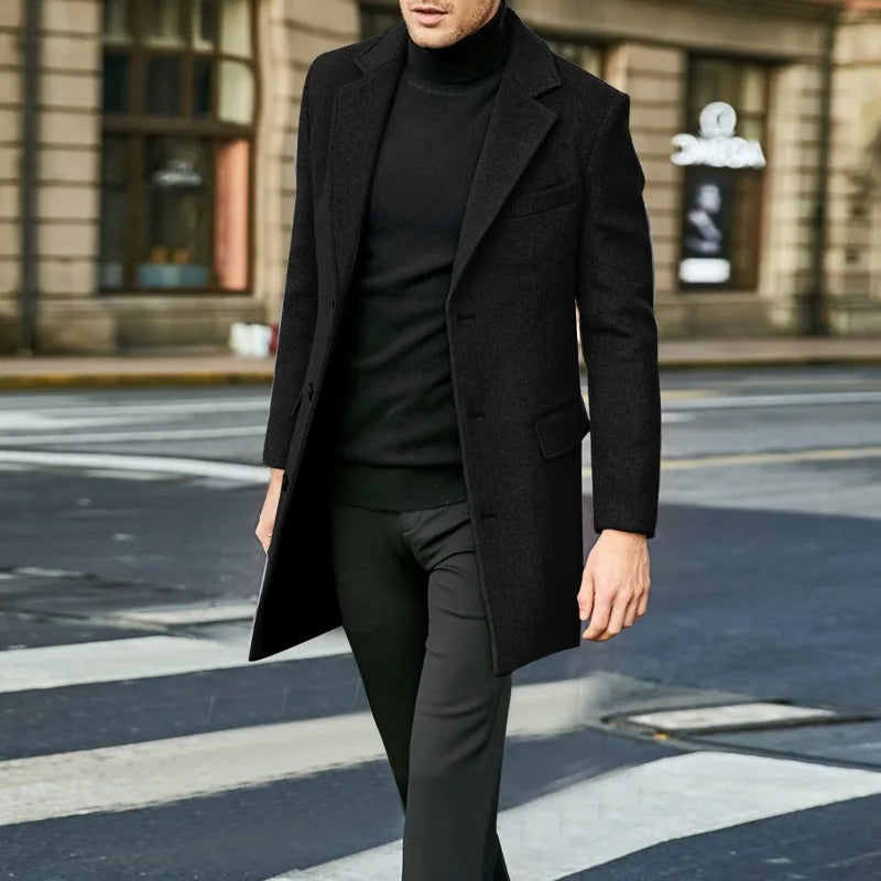 Jorin™ | elegant men's winter jacket - Black / XS