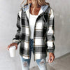Lina™ | Checked comfort hoodie - Black / S