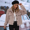 Andrea™ - Stylish autumn and winter coat with buttons - Apricot / S