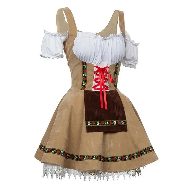 Anneliese | Oktoberfest beer girl dress aesthetic look - Brown / S