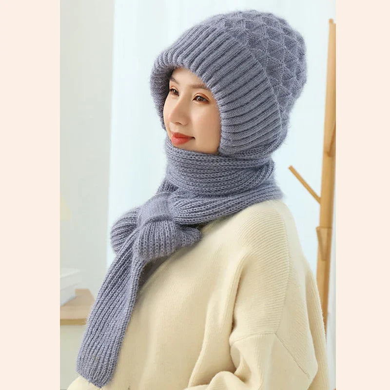 Lizza | hat and cosy scarf - Light blue