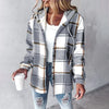 Lina™ | Checked comfort hoodie - Grey / S