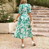 Janella | Elegant Midi Dress with V-Neck