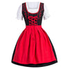 Pink | Oktoberfest beer girl dress - Red / M