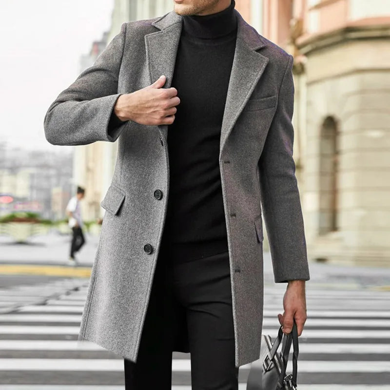 Jorin™ | elegant men's winter jacket - grey / XS