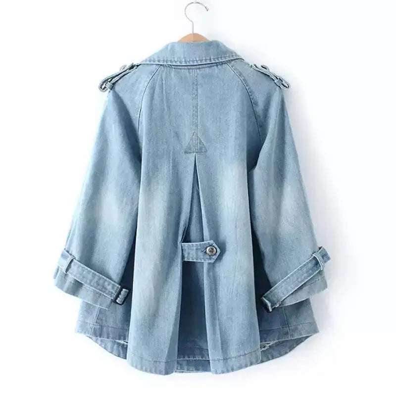 Gianna | Casual Everyday Denim Cape Coat