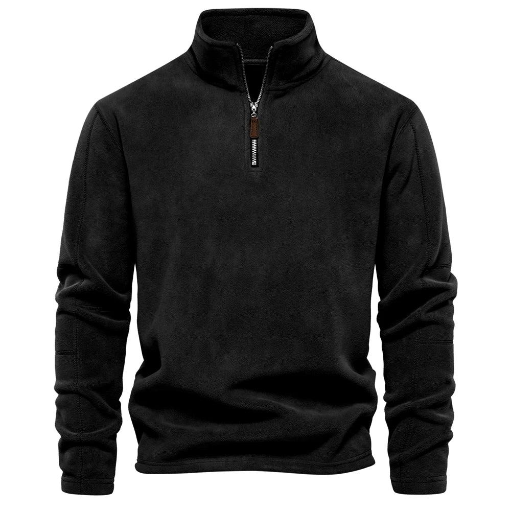 Herman | Cosy fleece jumper for men - Black / S