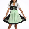 Liesel| Oktoberfest dress with bow tie apron - Green / S