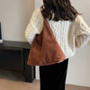 Nala™ - Timeless suede shoulder bag - chestnut brown